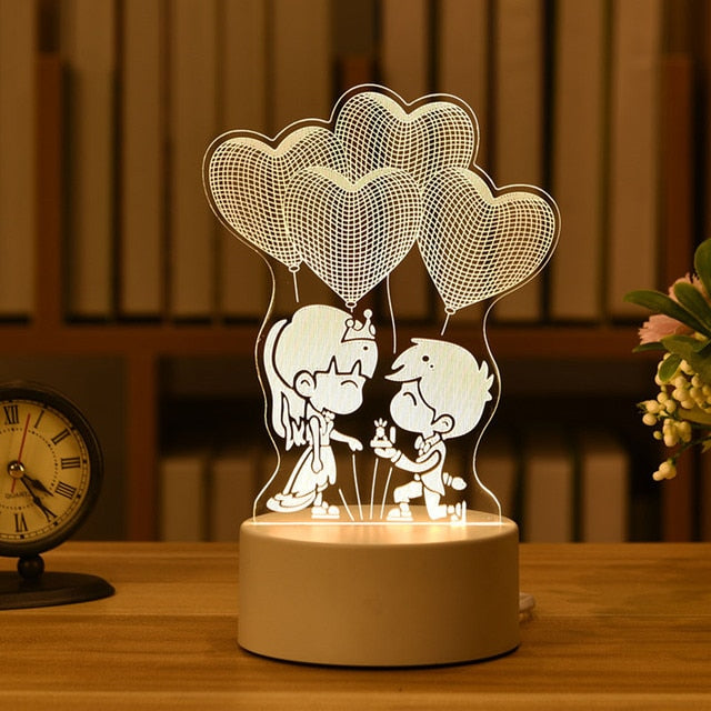 3D Led Night Light Model Toys